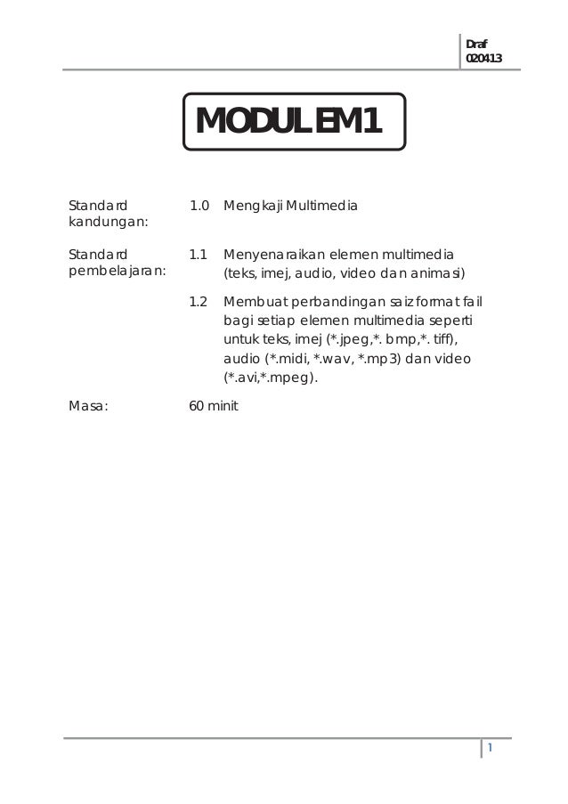 Multimedia modul 1 bm