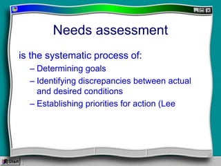 Multimedia Needs Assessment