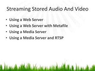 Multimedia Streaming (Networking) | PPTX