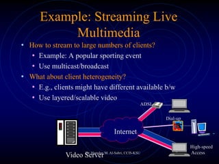 Multimedia Server Example Multimedia networking | PDF