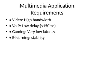 Multimedia Networking in Data commununication module | PPTX