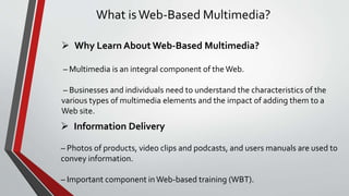 Web Based Media Examples Multimedia on the web by Sania Nisar | PPTX