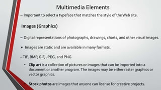 Web Based Media Examples Multimedia on the web by Sania Nisar | PPTX