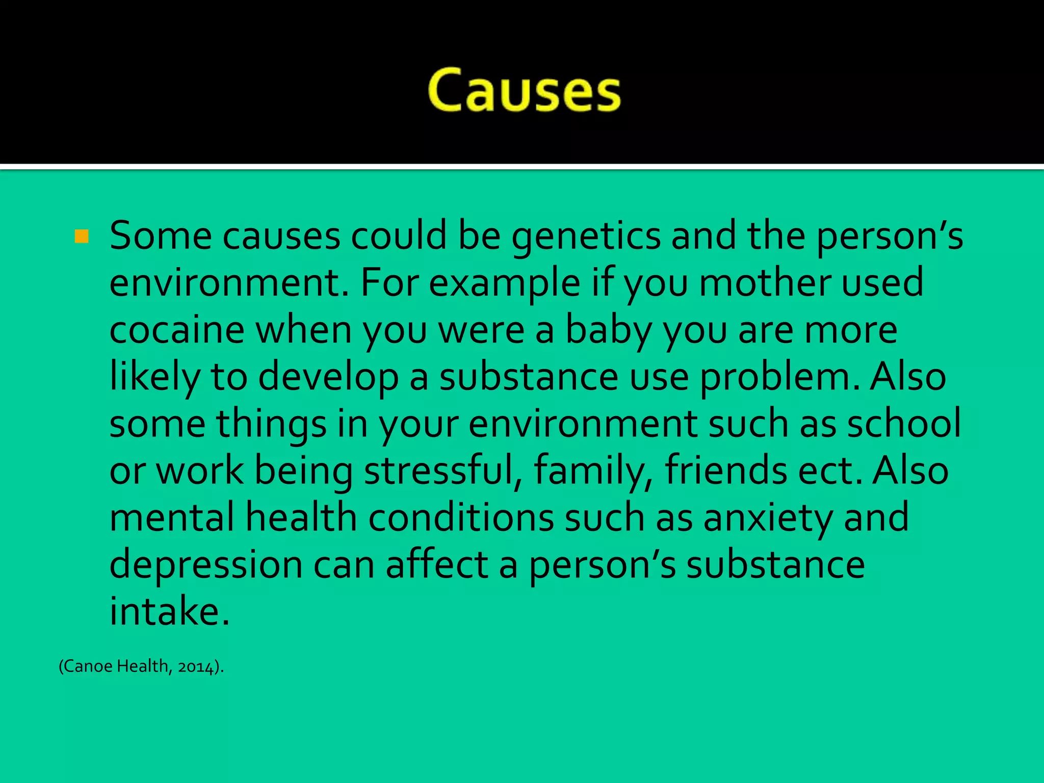 Multimedia presentation: Substance Use and Abuse | PPTX