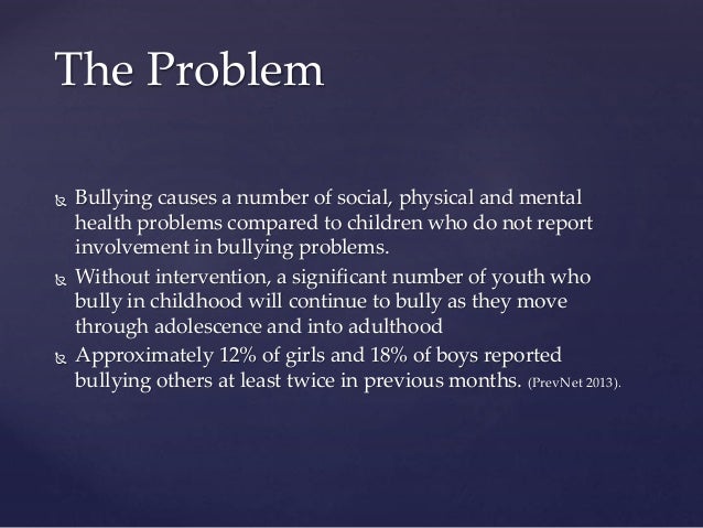 Problems of well being bullying