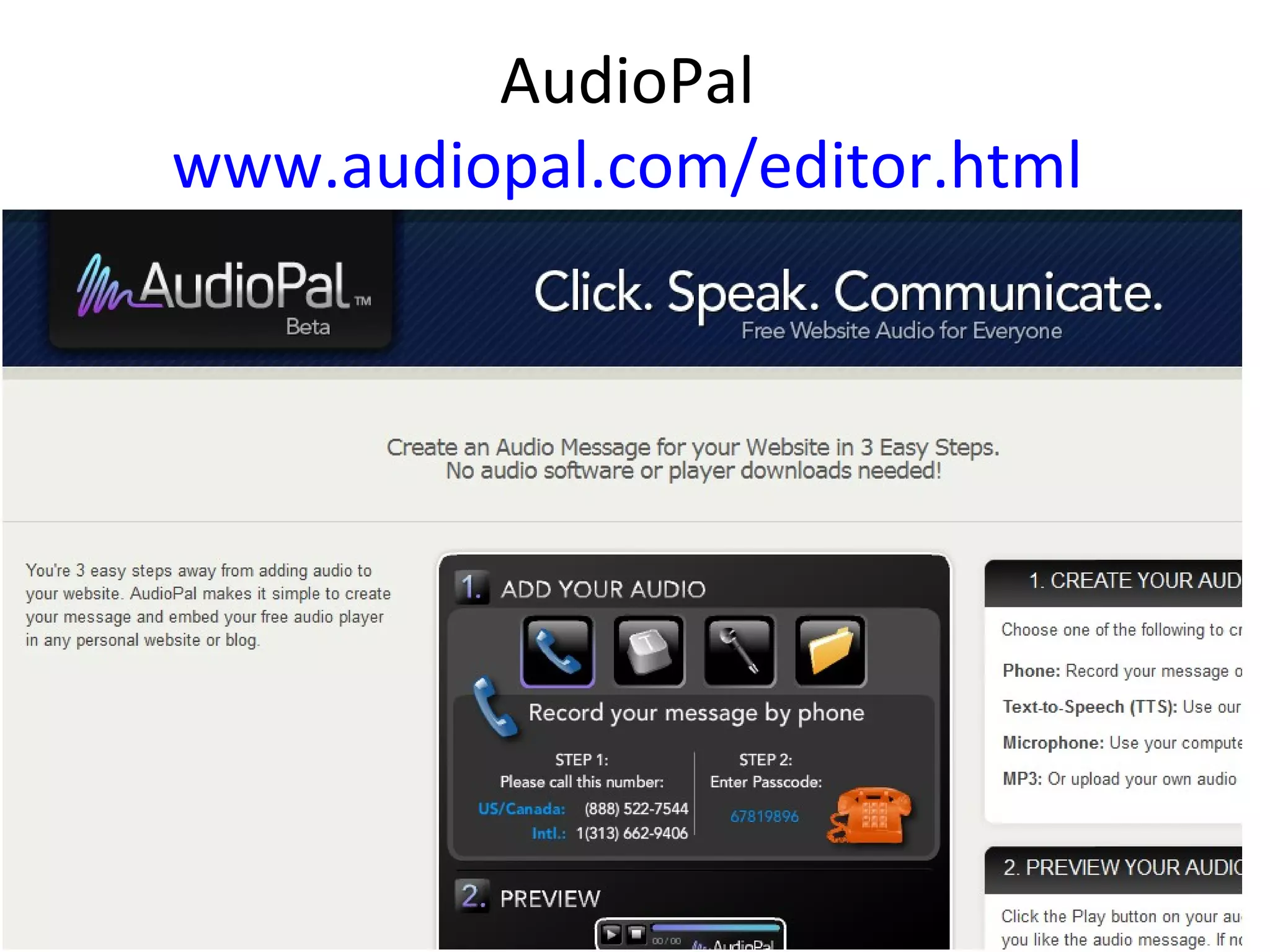 AudioPal
www.audiopal.com/editor.html
 