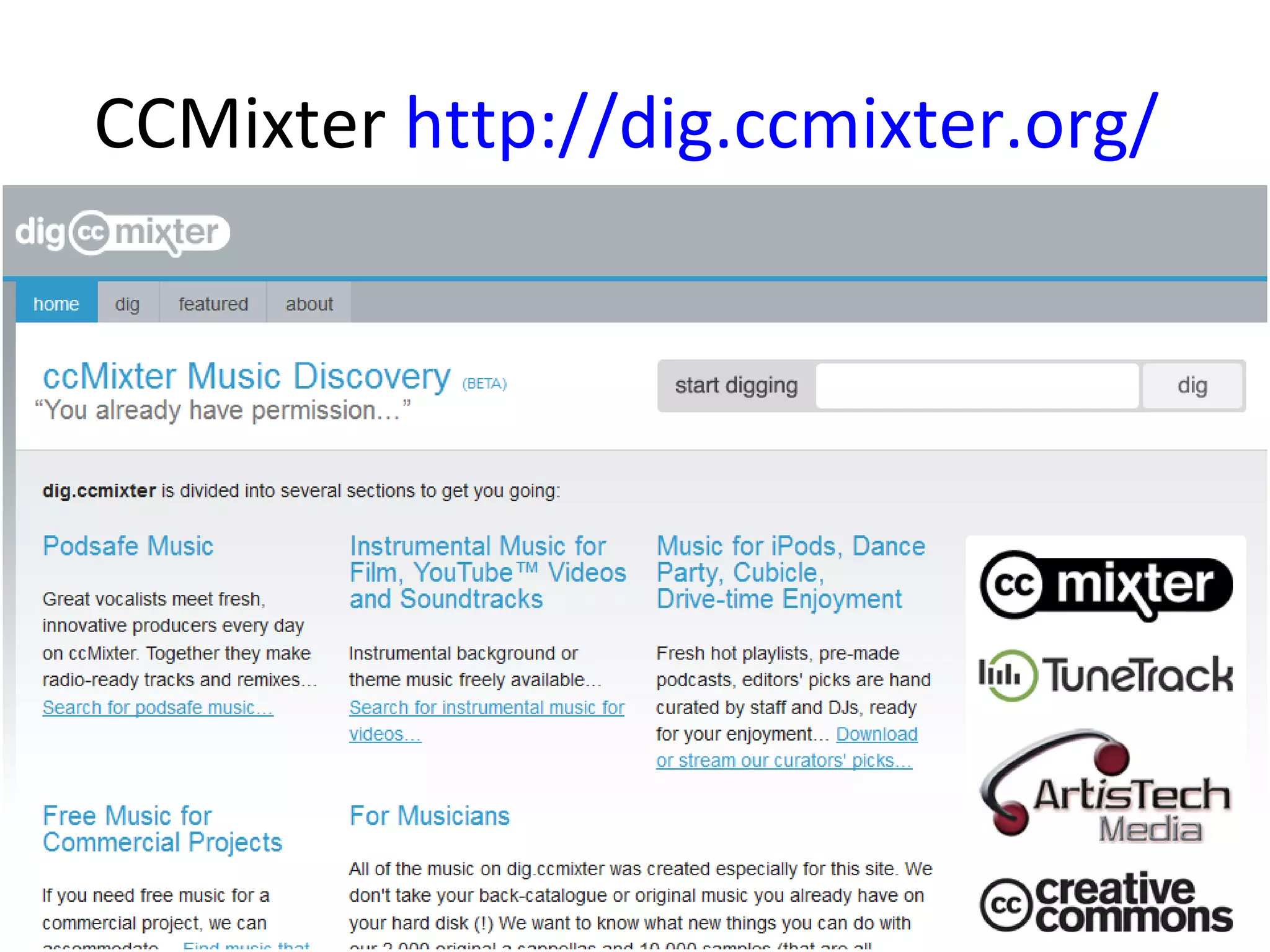 CCMixter http://dig.ccmixter.org/
 