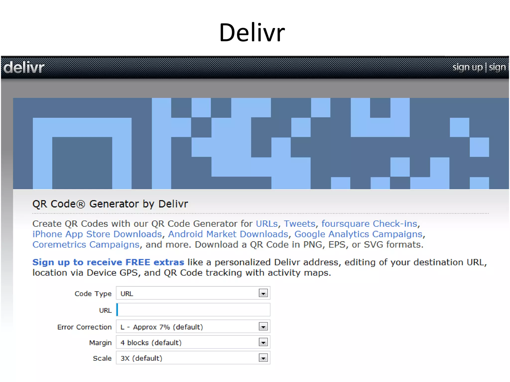 Delivr
http://delivr.com/qr-code-generator
 