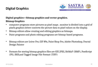 Extranal Computer Display Bitmap MULTIMEDIA SYSTEMS function and uses types | PPTX