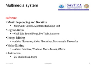 MULTIMEDIA SYSTEMS function and uses types | PPTX