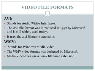 Video File Format | PPTX