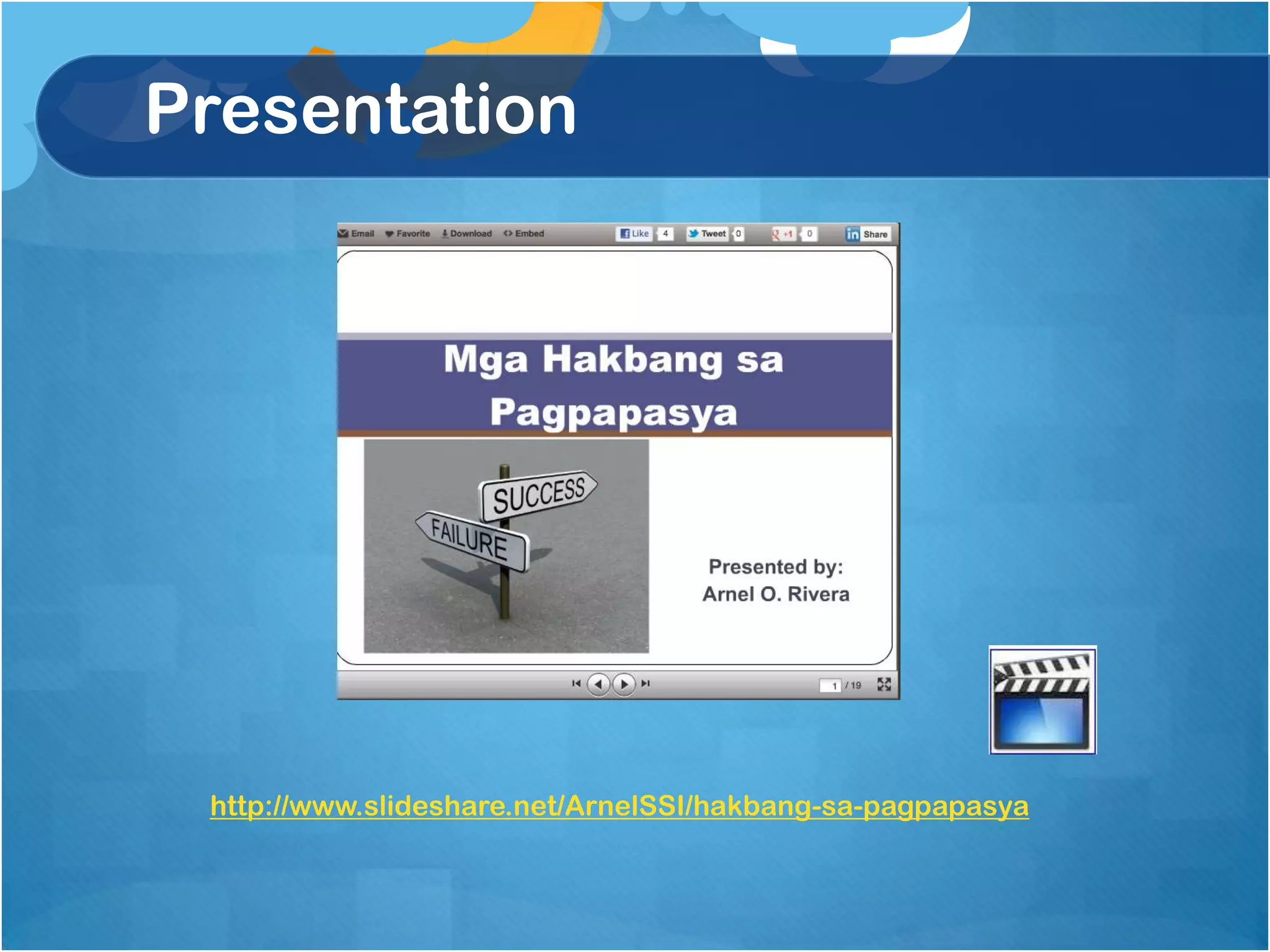 Presentation




 http://www.slideshare.net/ArnelSSI/hakbang-sa-pagpapasya
 
