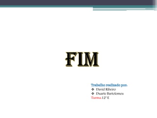  David Ribeiro
 Duarte Bartolomeu
Turma:12º E
 