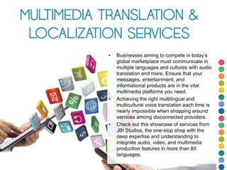 Multimedia Translation & Localization Services | PDF