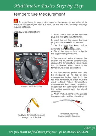 Multimeter+basics+step+by+step | PDF