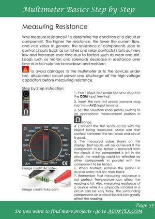 Multimeter+basics+step+by+step | PDF
