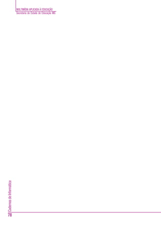 MULTIMÍDIA APLICADA À EDUCAÇÃO
Secretaria de Estado de Educação MG
78
CadernosdeInformática
PARTE III - DE AUTORES DE APRESENTAÇÕES MULTIMÍDIA A PROJETISTAS DE
 