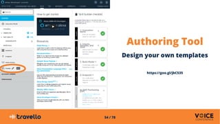 54 / 78
Authoring Tool
Design your own templates
https://goo.gl/jbC535
 