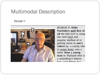 Multimodal Description
 