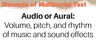multimodals and its elements powerpointx | PPTX