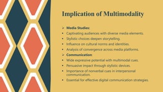 Multimodality & Stylistics pptx . In Stylistics for preparation of exam ...
