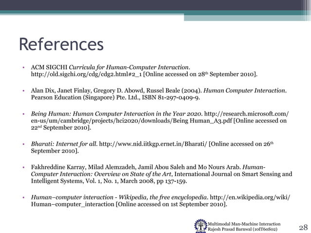 Multimodal man machine interaction | PPT