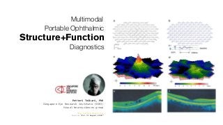 Multimodal
PortableOphthalmic
Structure+Function
Diagnostics
Petteri Teikari, PhD
Singapore Eye Research Institute (SERI)
Visual Neurosciences group
http://petteri-teikari.com/
Version “Fri 31 August 2018“
 