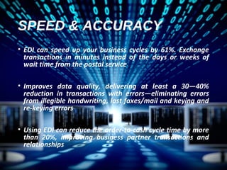• The framework specifies the information systems and
technology needed to enable EDI in international
trade.
• Two Levels of framework of infrastructure:
1.1.communications and documentary;communications and documentary;
2.2.both supporting a third superstructure of businessboth supporting a third superstructure of business
processes.processes.
 
