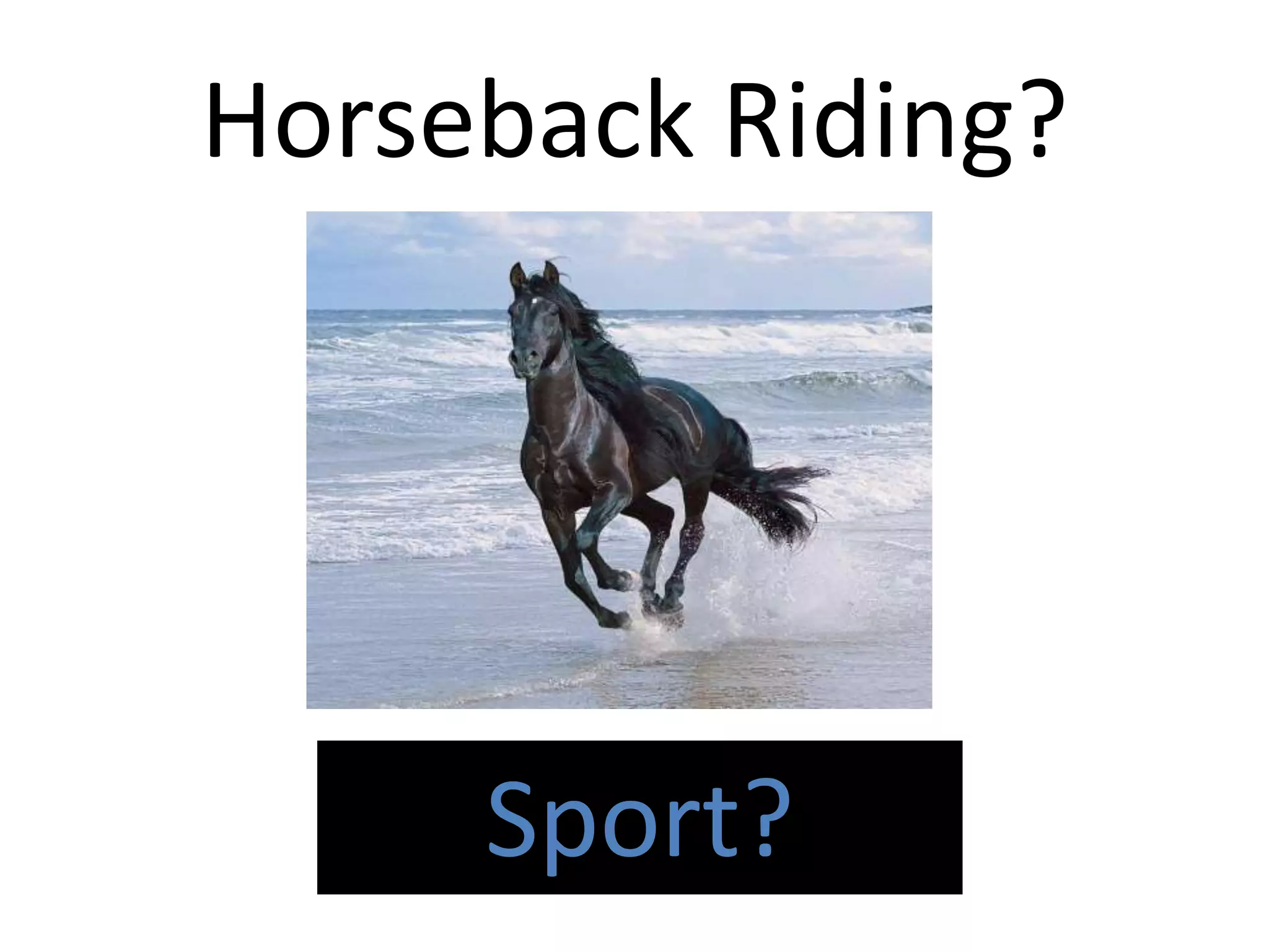 Horseback Riding?
Sport?
 