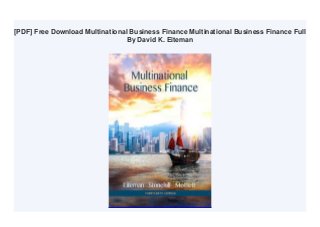 [PDF] Free Download Multinational Business Finance Multinational Business Finance Full
By David K. Eiteman
 
