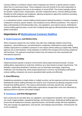 Multinational Contract Staffing.pdf for employers | PDF