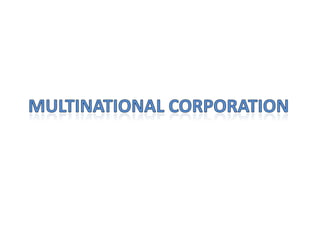 Multinational corporation 