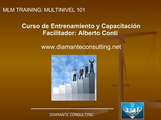 DIAMANTE CONSULTING MLM TRAINING: MULTINIVEL 101   Curso de Entrenamiento y Capacitación Facilitador: Alberto Conti   www.diamanteconsulting.net 