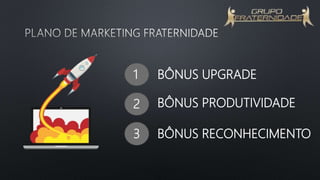 3
1
2
BÔNUS UPGRADE
BÔNUS PRODUTIVIDADE
BÔNUS RECONHECIMENTO
 