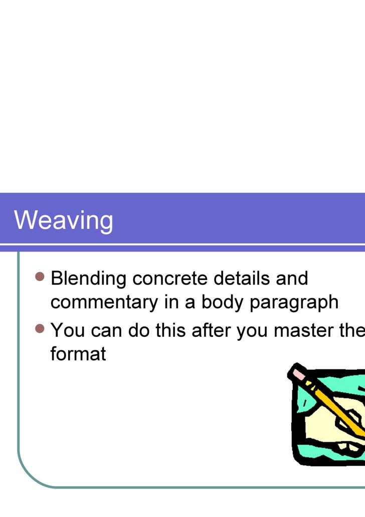 commentary in an essay