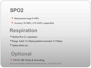 8 inch Multipara patient monitor full Information | PPTX