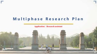 M u l t i p h a s e R e s e a r c h P l a n
0
Application：Research assistant
 