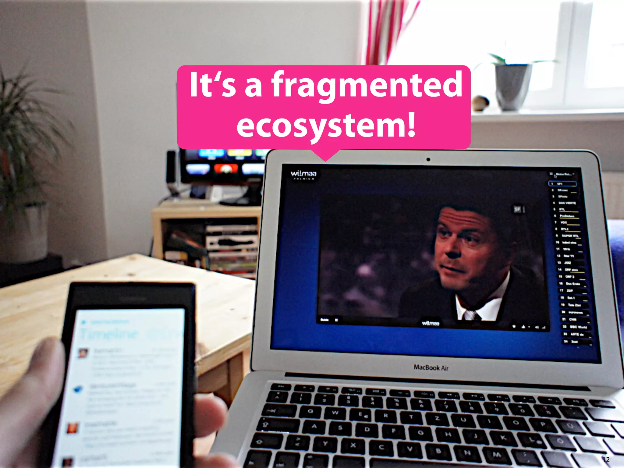 It‘s a fragmented
ecosystem!

12

 