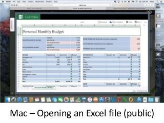 Mac – Opening an Excel file (public)
 