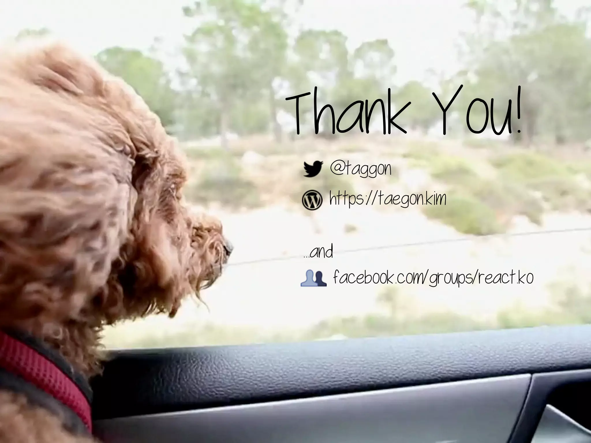 https://taegon.kim
@taggon
Thank You!
facebook.com/groups/react.ko
...and
 