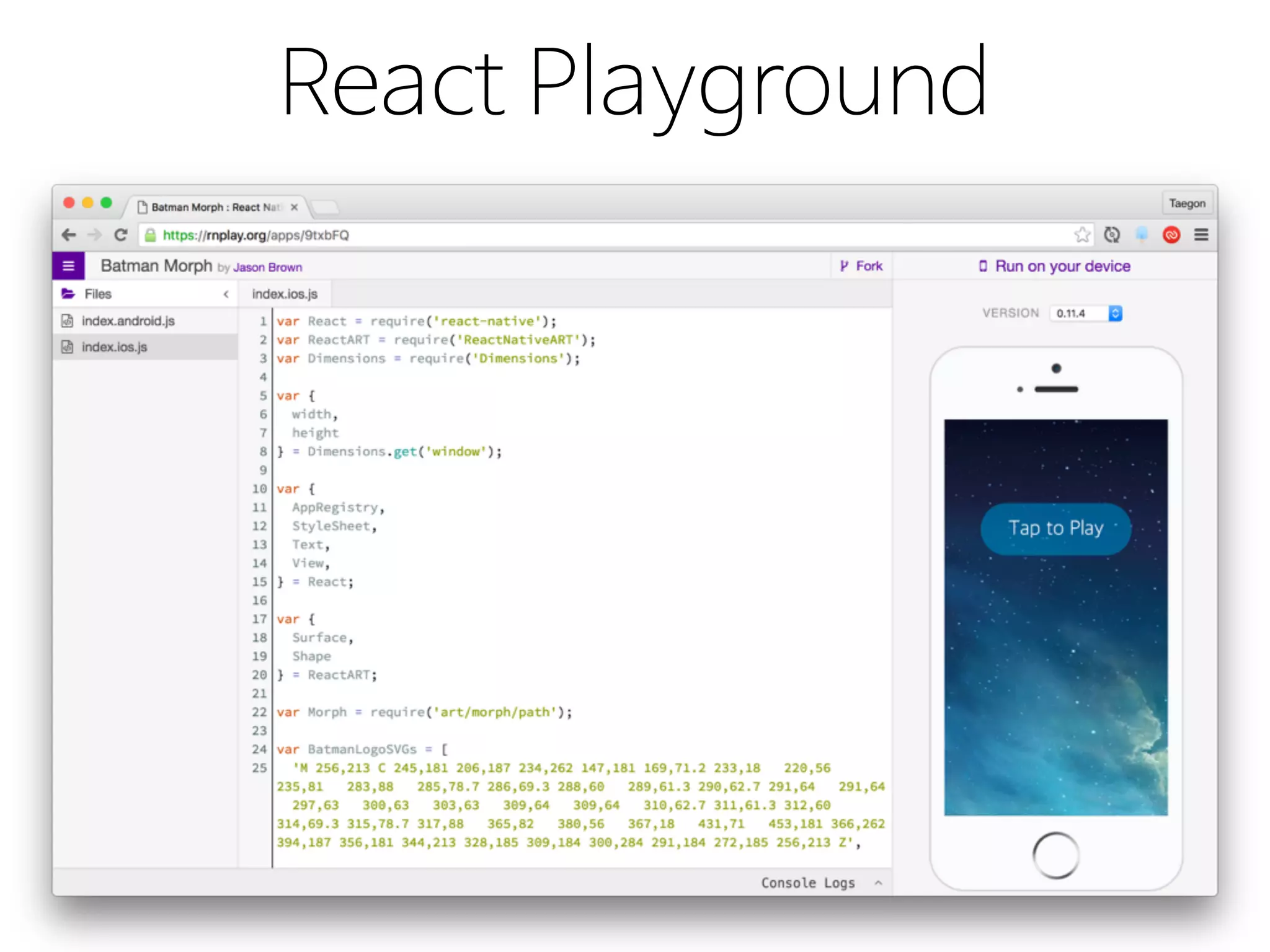 React Playground
 
