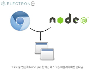 은..
크로미움 엔진과 Node.js가 합쳐진 데스크톱 애플리케이션 런타임
 