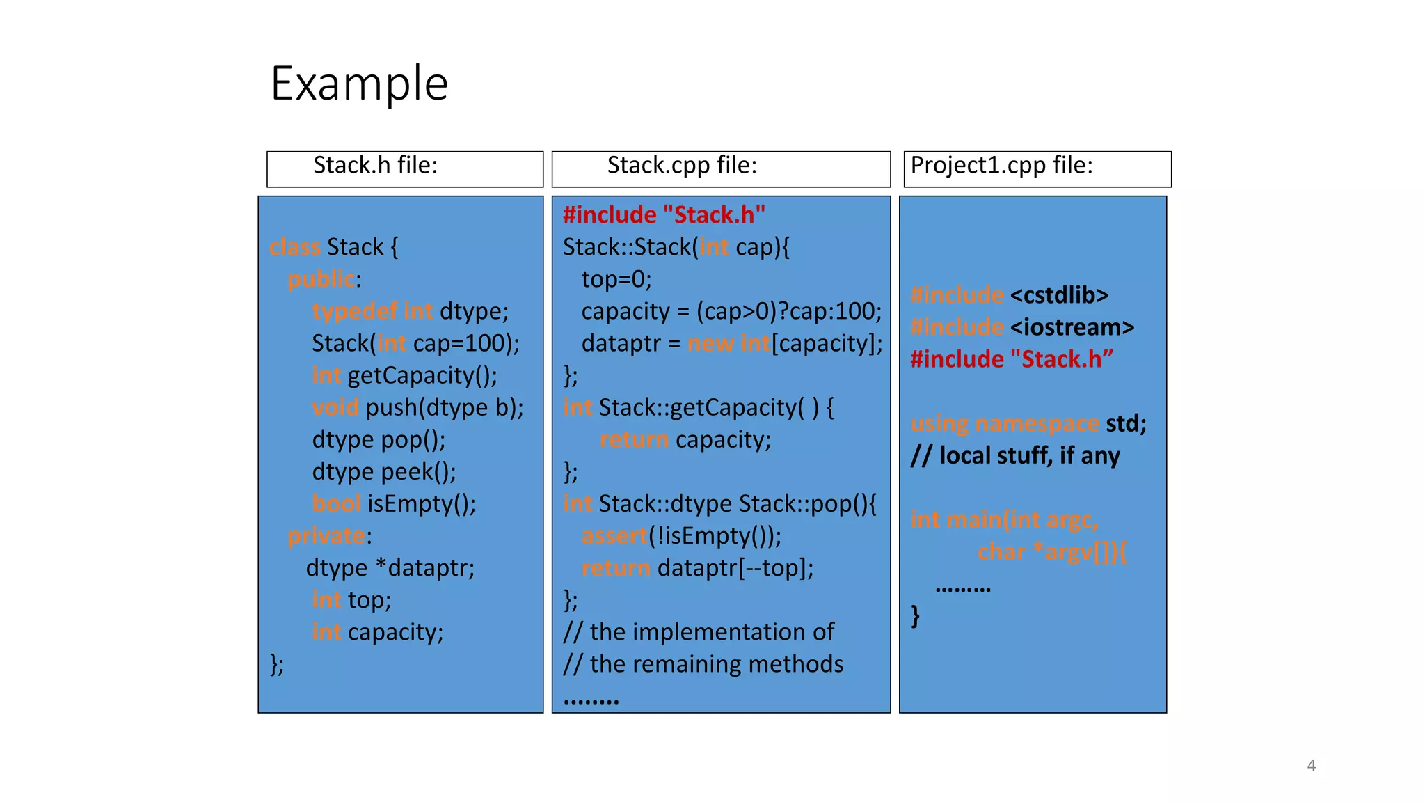 Multiple file programs, inheritance, templates | PPT
