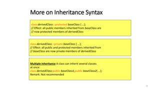 Multiple file programs, inheritance, templates | PPT