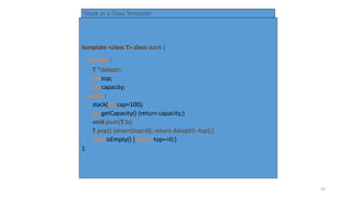 Multiple file programs, inheritance, templates | PPT