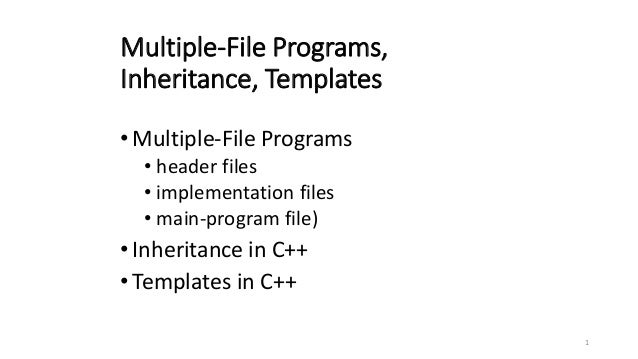 templates for programs