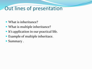 Multiple inheritance in c++ | PPTX
