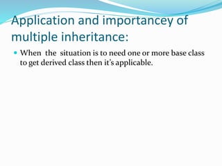 Multiple inheritance in c++ | PPTX