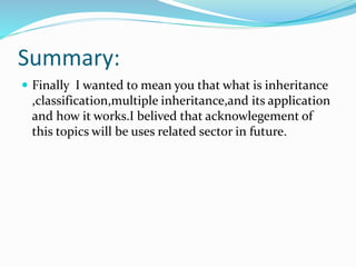 Multiple inheritance in c++ | PPTX
