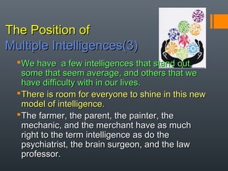 Multiple intelligence ppt | PPT